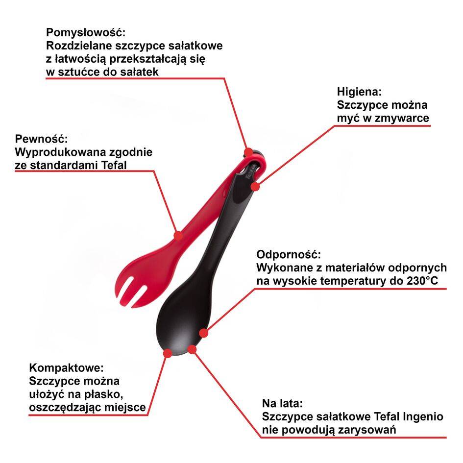 Szczypce do sałaty TEFAL INGENIO