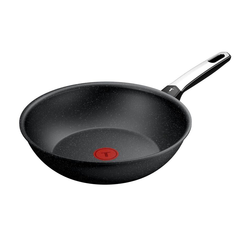 Patelnia Wok Expertise+ 28 cm, wysokowydajna powłoka nieprzywierająca, kompatybilna z indukcją, dla 4-5 osób