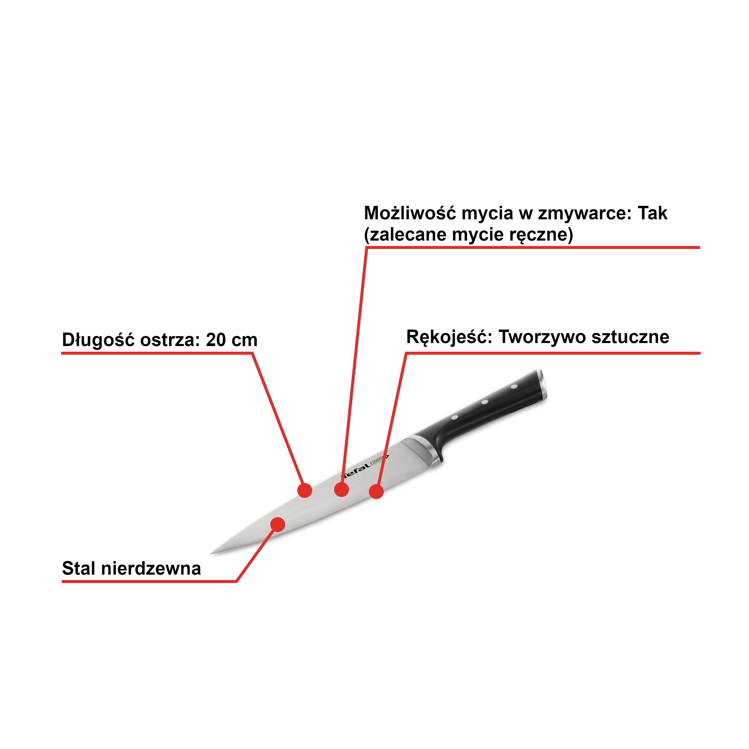 Nóż Szefa TEFAL ICE FORCE 20cm