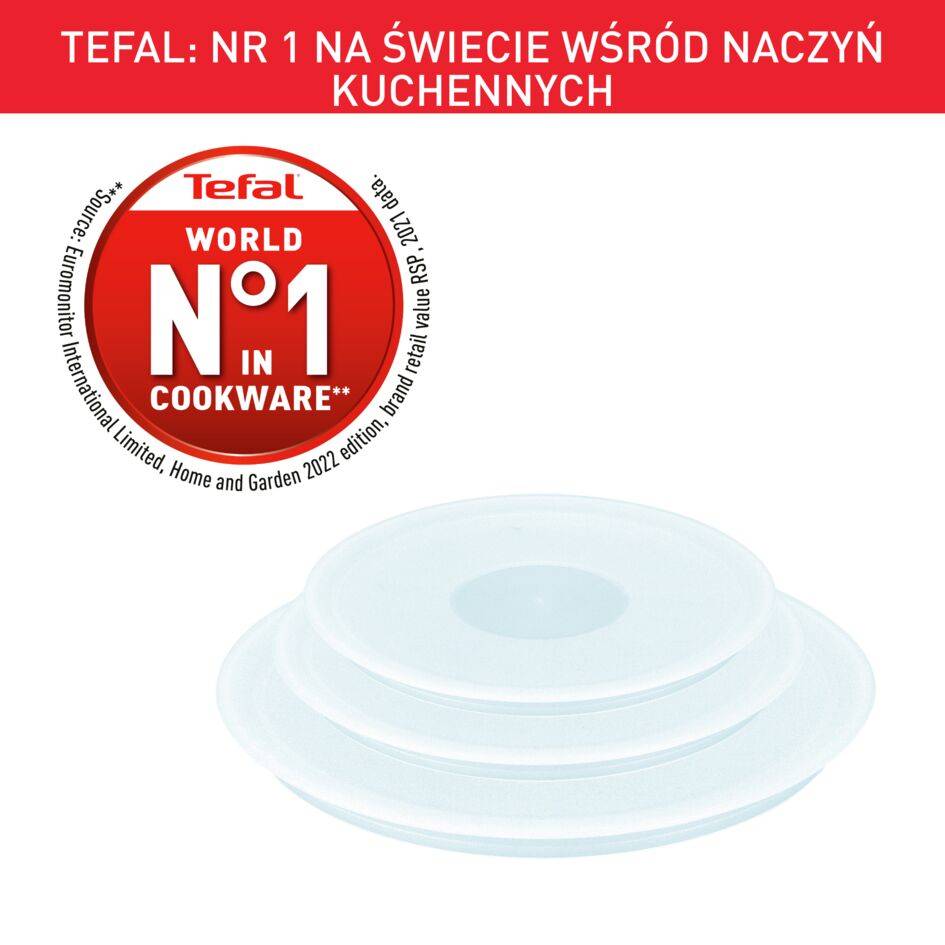 Zestaw plastikowych pokrywek TEFAL INGENIO 16/18/20 cm