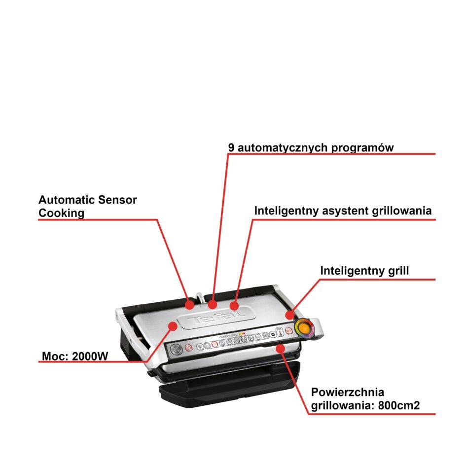Grill elektryczny TEFAL OPTIGRILL+ SNACKING&BAKING XL GC724D