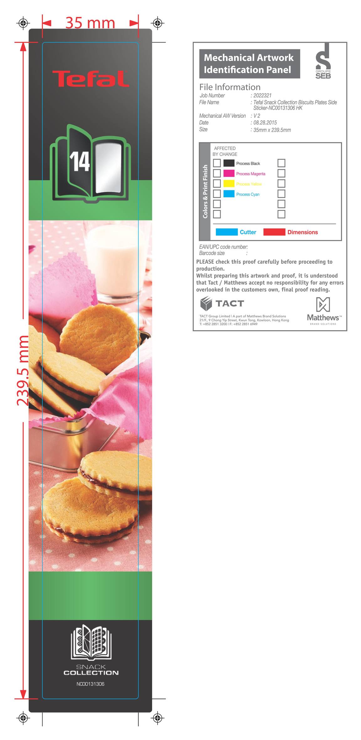 Pudełko z 2 wkładkami do ciastek Snack Collection XA801412