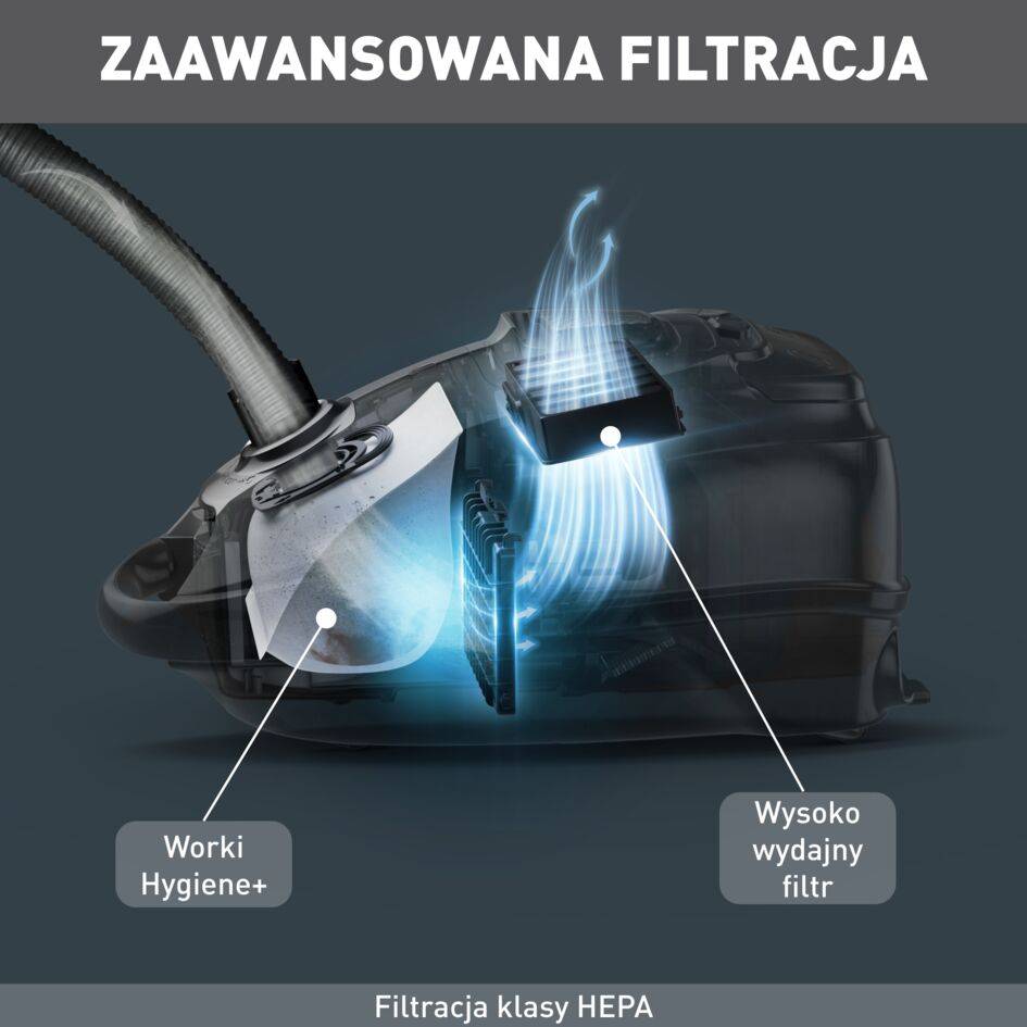 Tefal Silence Force Allergy+, odkurzacz workowy, 400 W, dla alergików, cichy