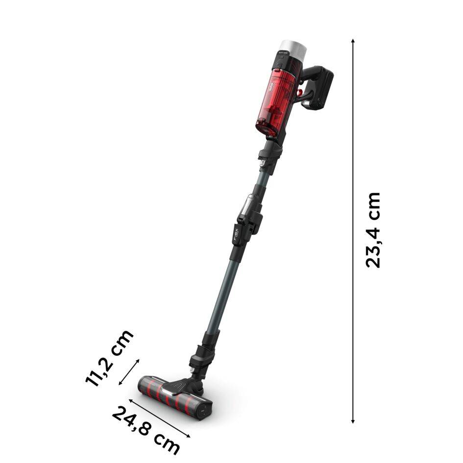 Odkurzacz bezprzewodowy, Tefal X-Force Flex 9.60, 100 AW, 45 min, szczotka Animal