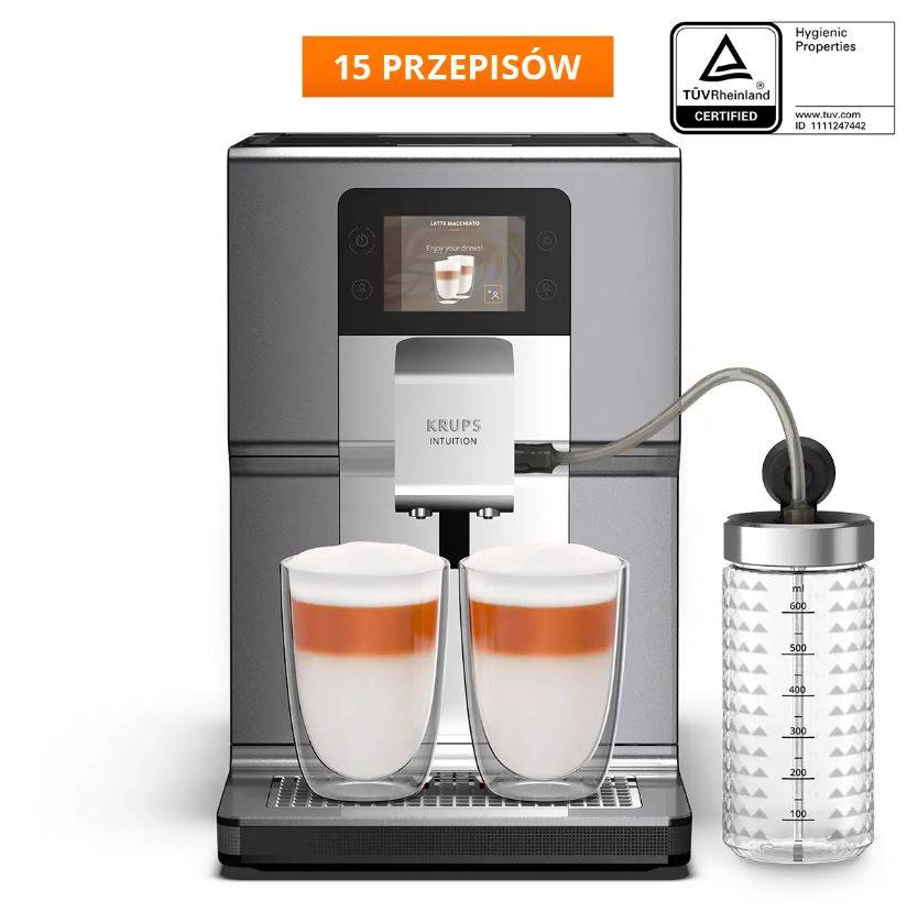 Ekspres do kawy automatyczny KRUPS INTUITION PREFERENCE+ EA875E (jasnoszary)