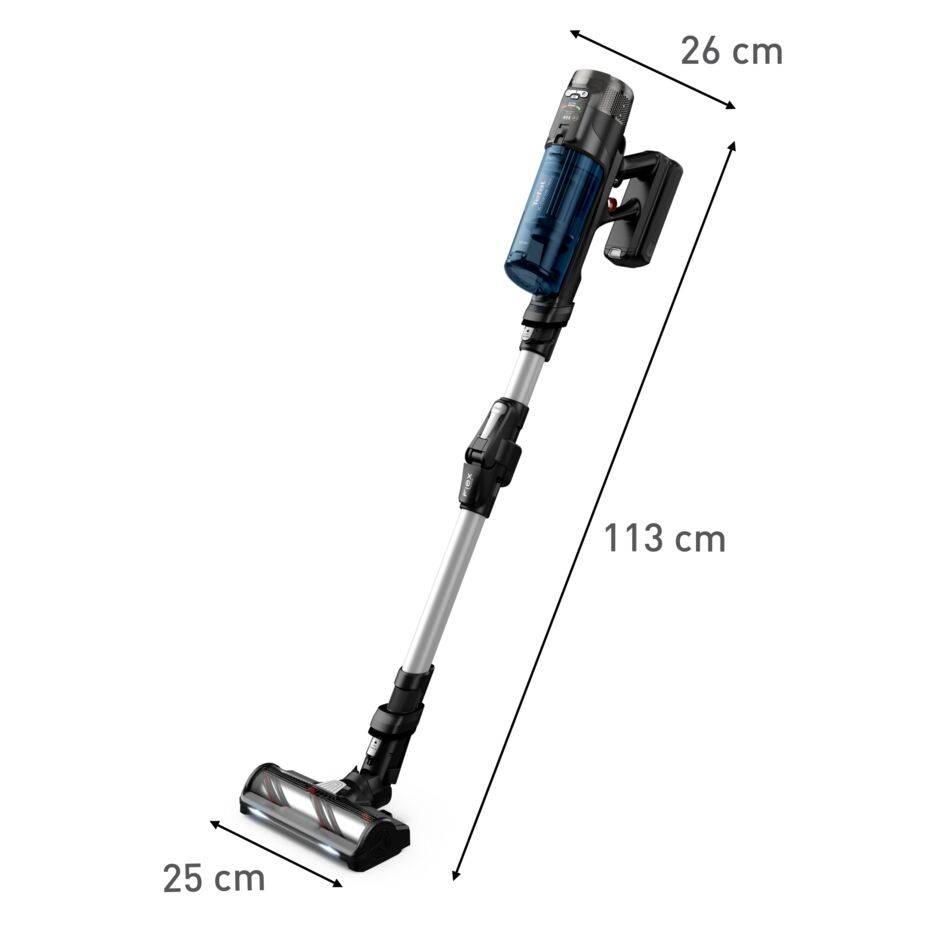 Odkurzacz bezprzewodowy, Tefal X-Force Flex 13.60, 150 AW, 60 min, aktywne mopowanie