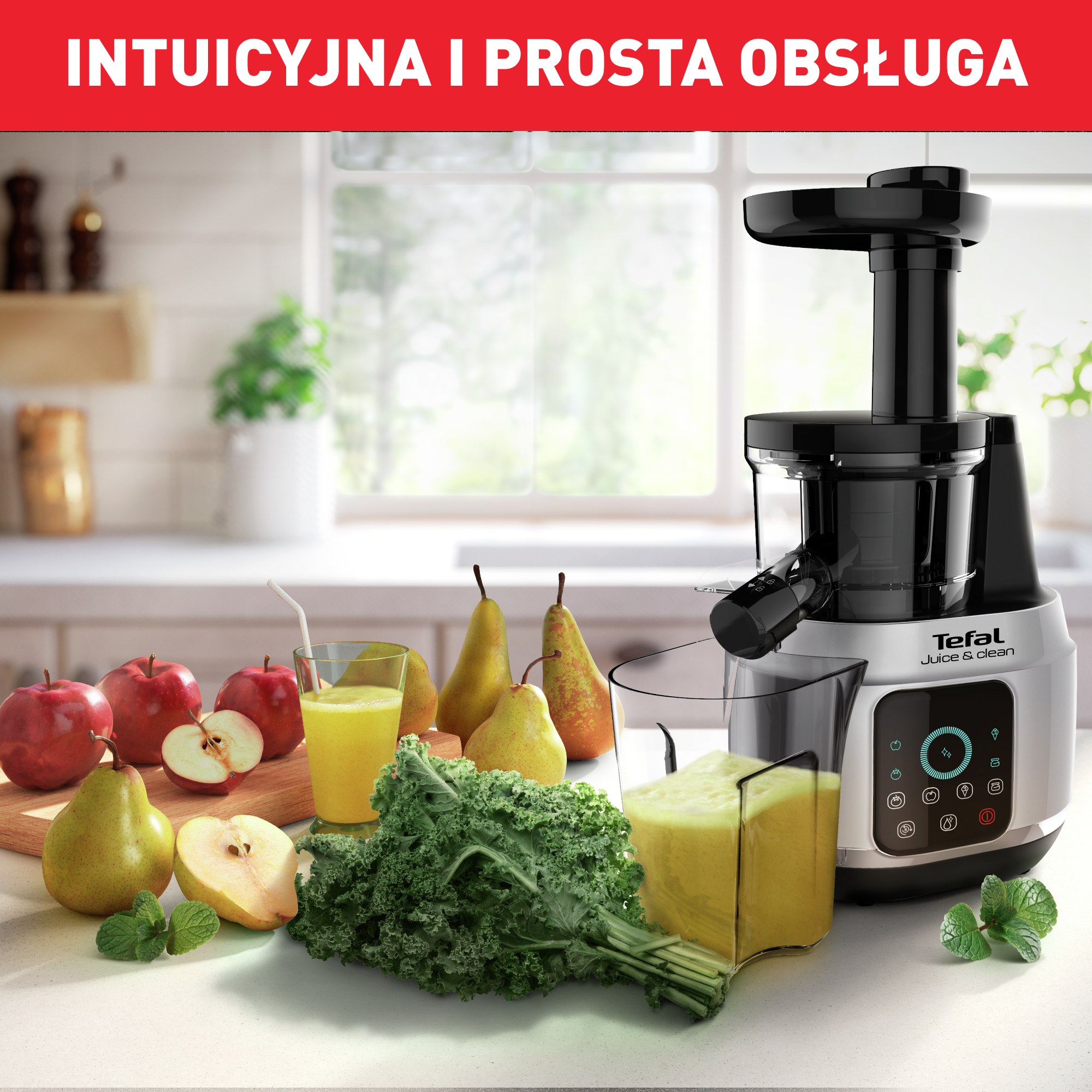 Wyciskarka wolnoobrotowa TEFAL JUICE&CLEAN ZC420E38