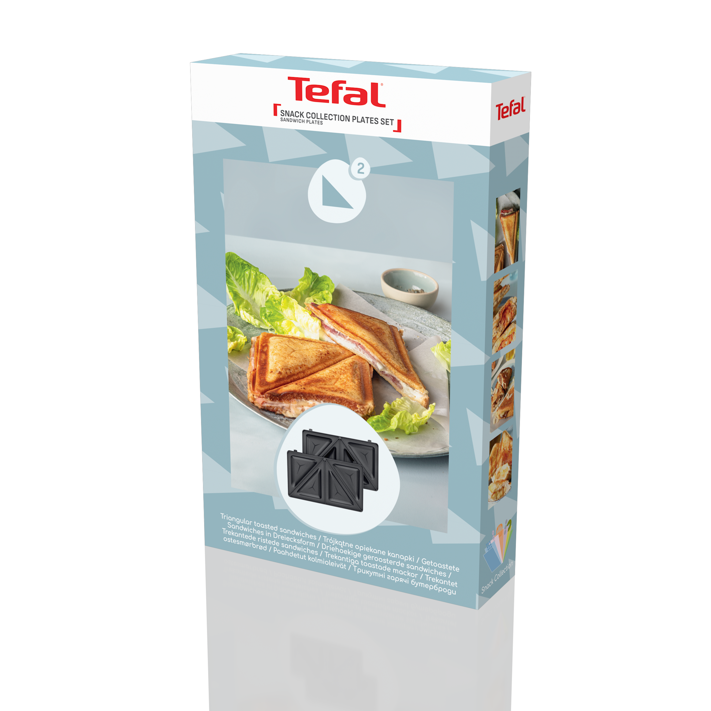 2 trójkątne płytki do tostów Snack Collection XA8102F0