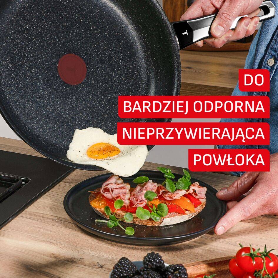 Patelnia Wok Expertise+ 28 cm, wysokowydajna powłoka nieprzywierająca, kompatybilna z indukcją, dla 4-5 osób
