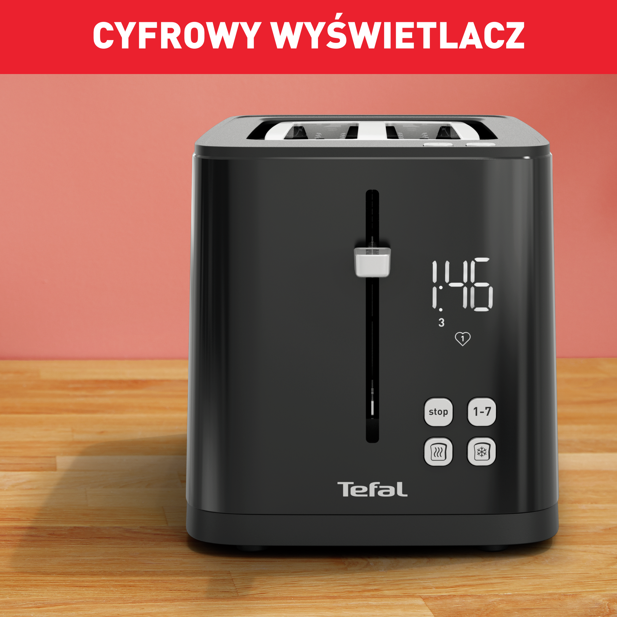 Toster TEFAL DISPLAY TOASTER TT6408