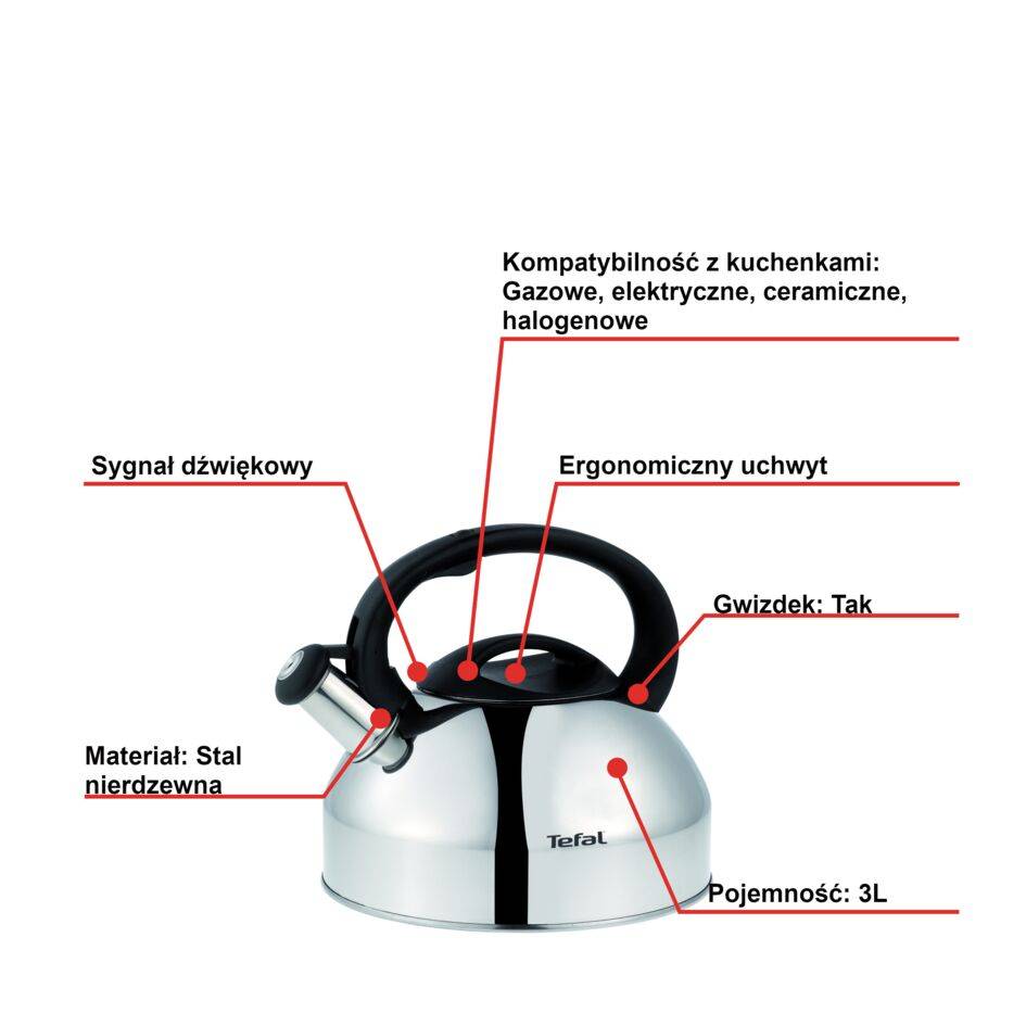Czajnik stalowy INOX TEFAL 3L