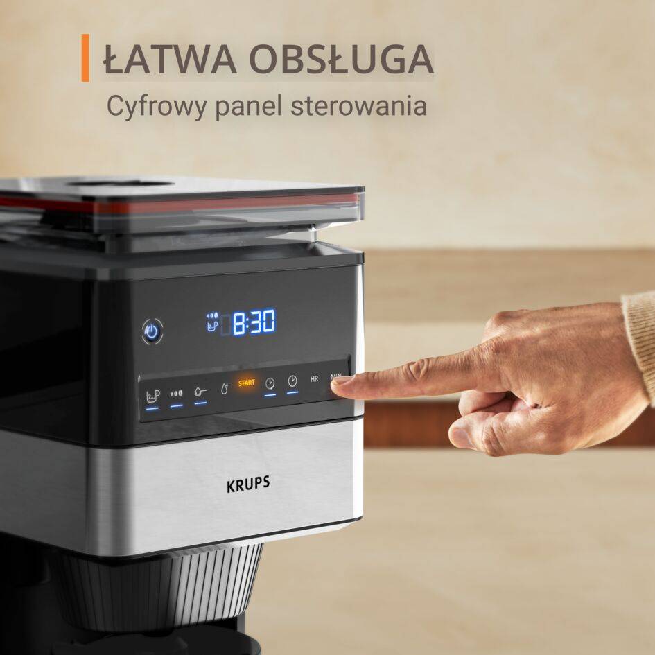 Ekspres do kawy przelewowy z młynkiem KRUPS Grind Aroma XL