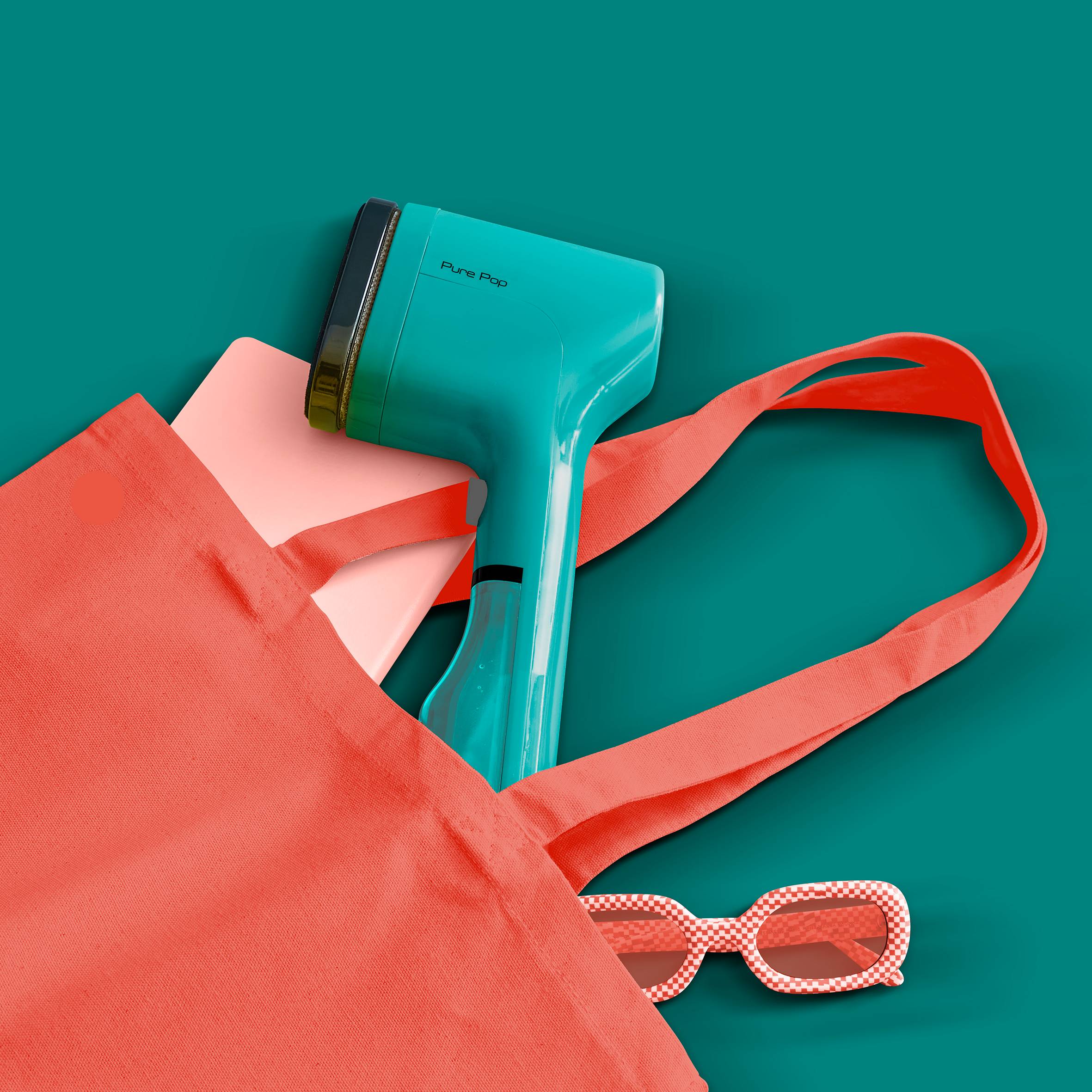 Parownica do ubrań, Tefal Pure Pop, kompaktowa, 1300 W, turkusowa