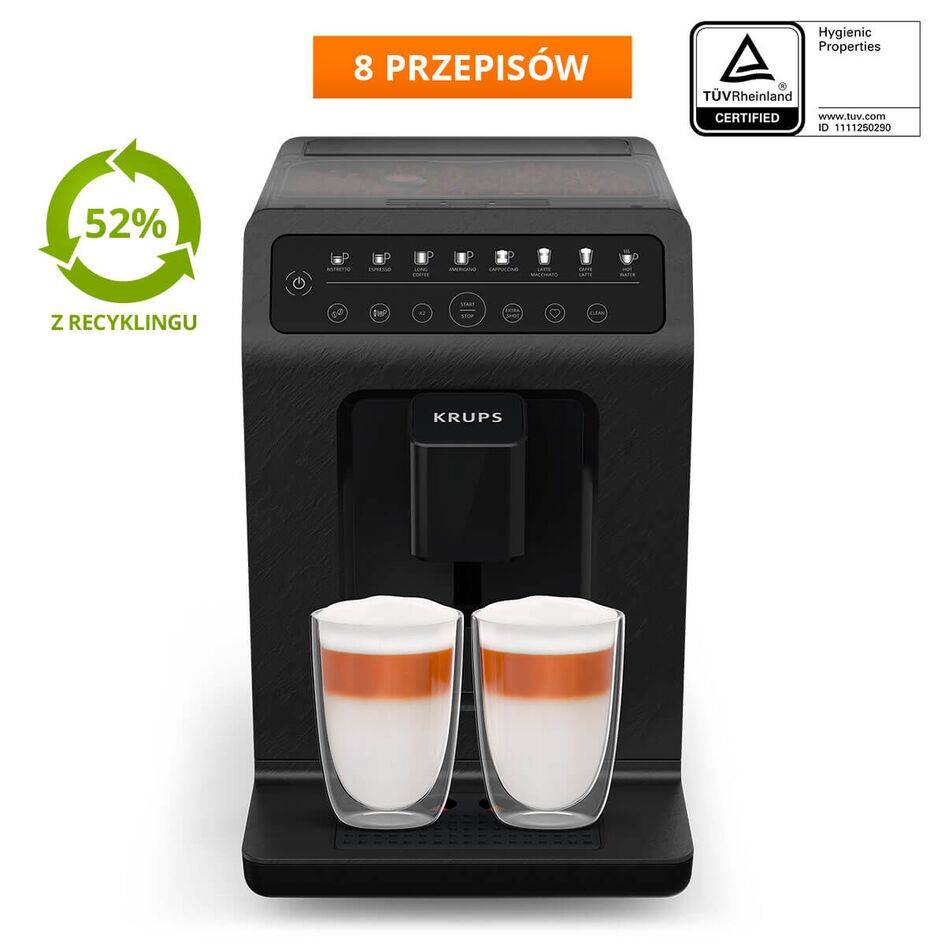 Ekspres do kawy automatyczny KRUPS EVIDENCE ECO DESIGN EA897B (czarny)