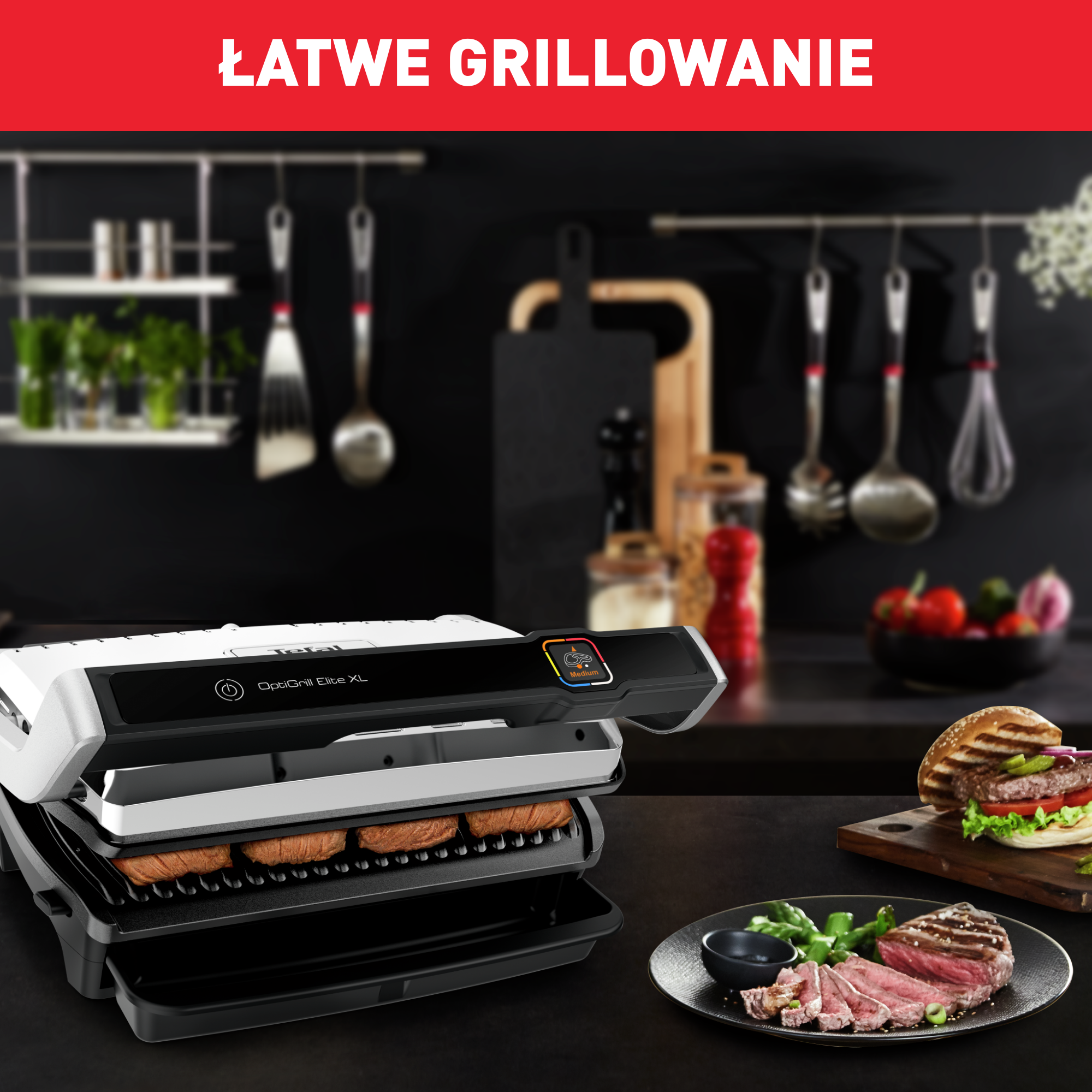 Grill elektryczny TEFAL OPTIGRILL ELITE XL GC760D