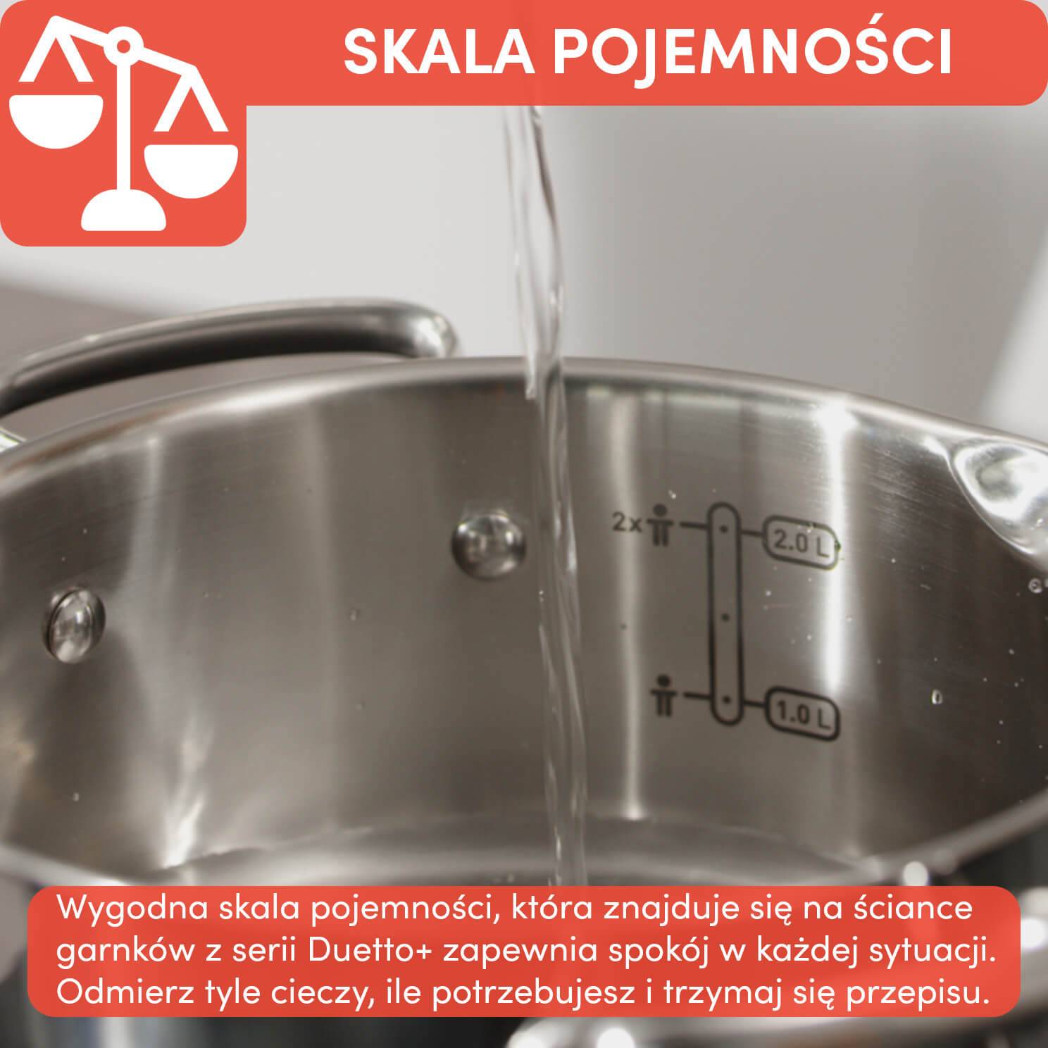 Garnek wysoki, Tefal Duetto+, 6,1L, 22cm, pokrywka