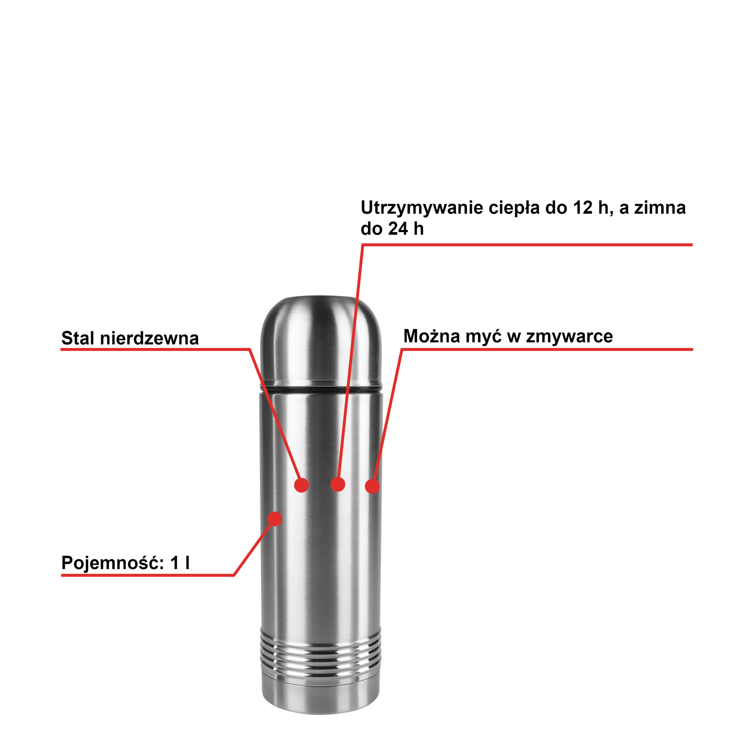 Termos TEFAL SENATOR 1L stalowy