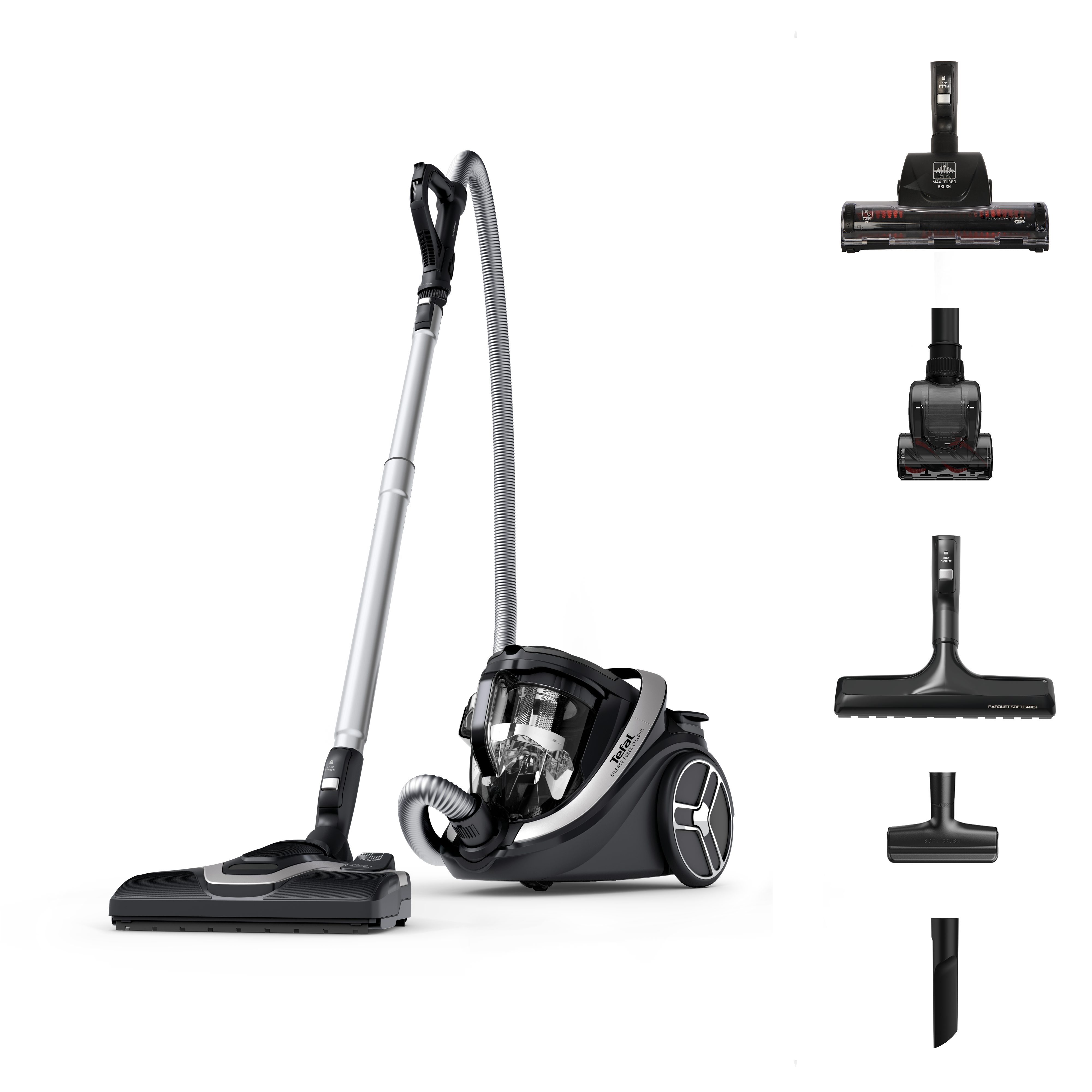 Tefal Silence Force Cyclonic Effitech, odkurzacz bezworkowy, 500 W, cichy, 2,5 l