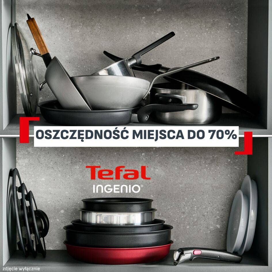 Zestaw naczyń Ingenio Excellence+ 3 elementy, możliwość układania w stos, powłoka nieprzywierająca, kompatybilne z indukcją