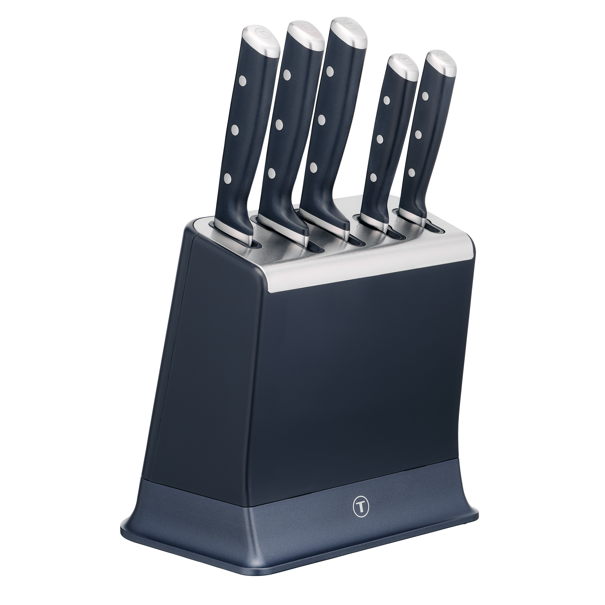 Zestaw noży TEFAL EverSharp Pro 5-elementowy komplet z blokiem i wbudowaną automatyczną ostrzałką