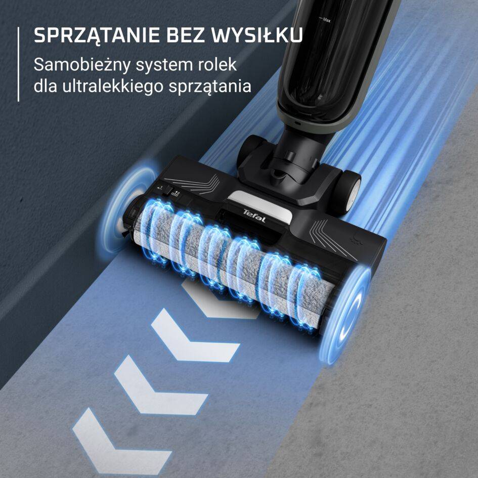 Bezprzewodowy odkurzacz myjący Tefal X-Clean 4, 50 min, samoczyszczenie