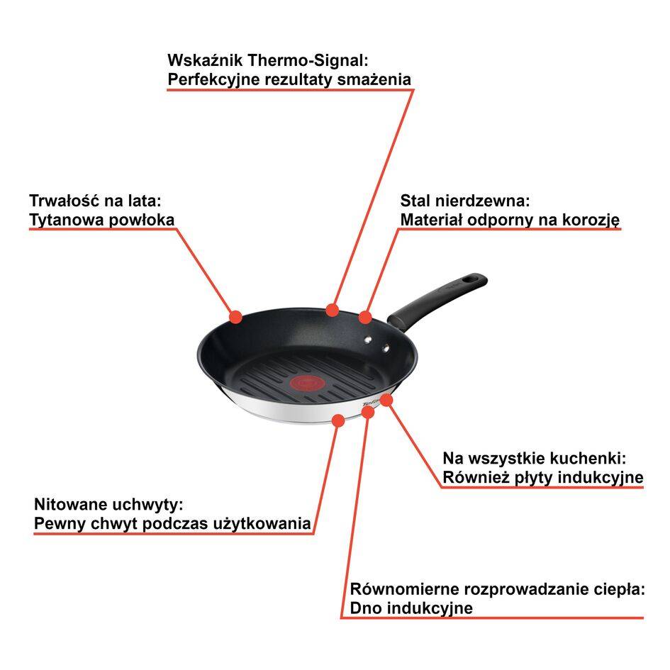 Patelnia grillowa TEFAL DUETTO+ 26cm