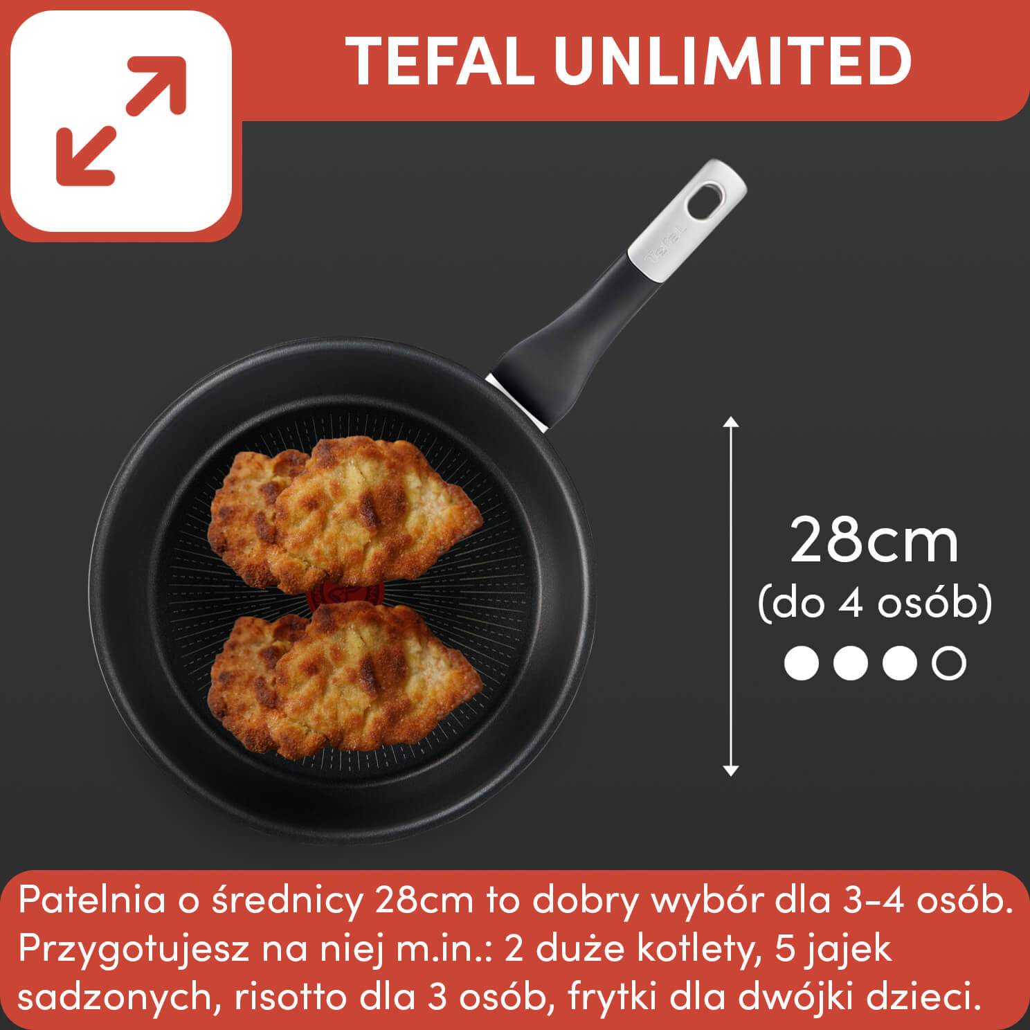 Patelnia TEFAL UNLIMITED 28cm