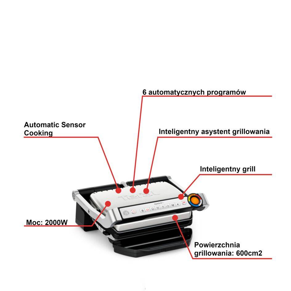 Grill elektryczny TEFAL OPTIGRILL+ GC718D