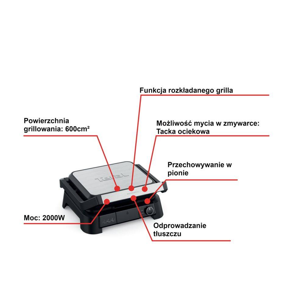 Grill elektryczny TEFAL SuperGrill GC510D