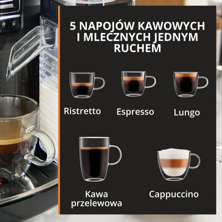 Ekspres do kawy ciśnieniowy KRUPS Intensity Milk automatyczny z młynkiem