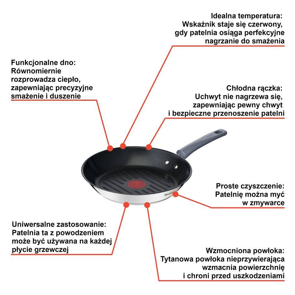 Patelnia grillowa TEFAL DAILY COOK 26cm
