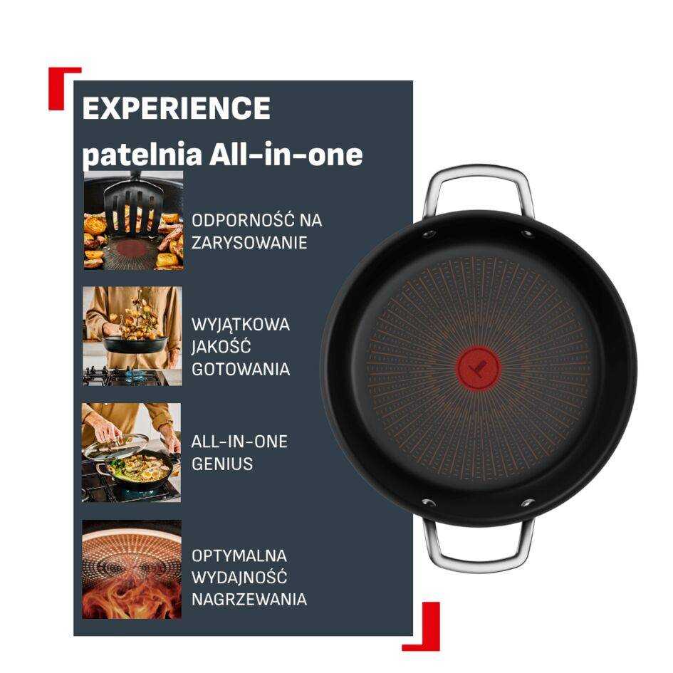 Patelnia Experience All-in-One 24 cm + pokrywka, powłoka nieprzywierająca FusionCore, kompatybilna z indukcją, dla 2-3 osób