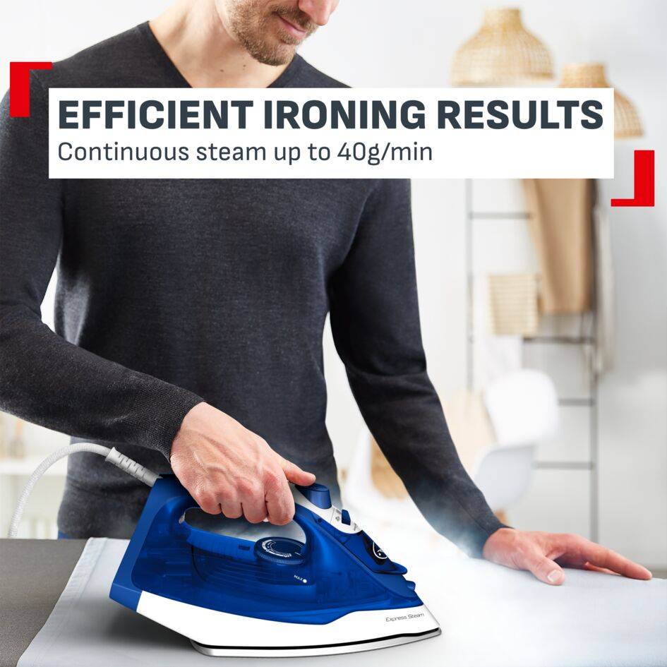 Tefal Express Steam, żelazko parowe, 2400 W, blokada kapania, duża pojemność