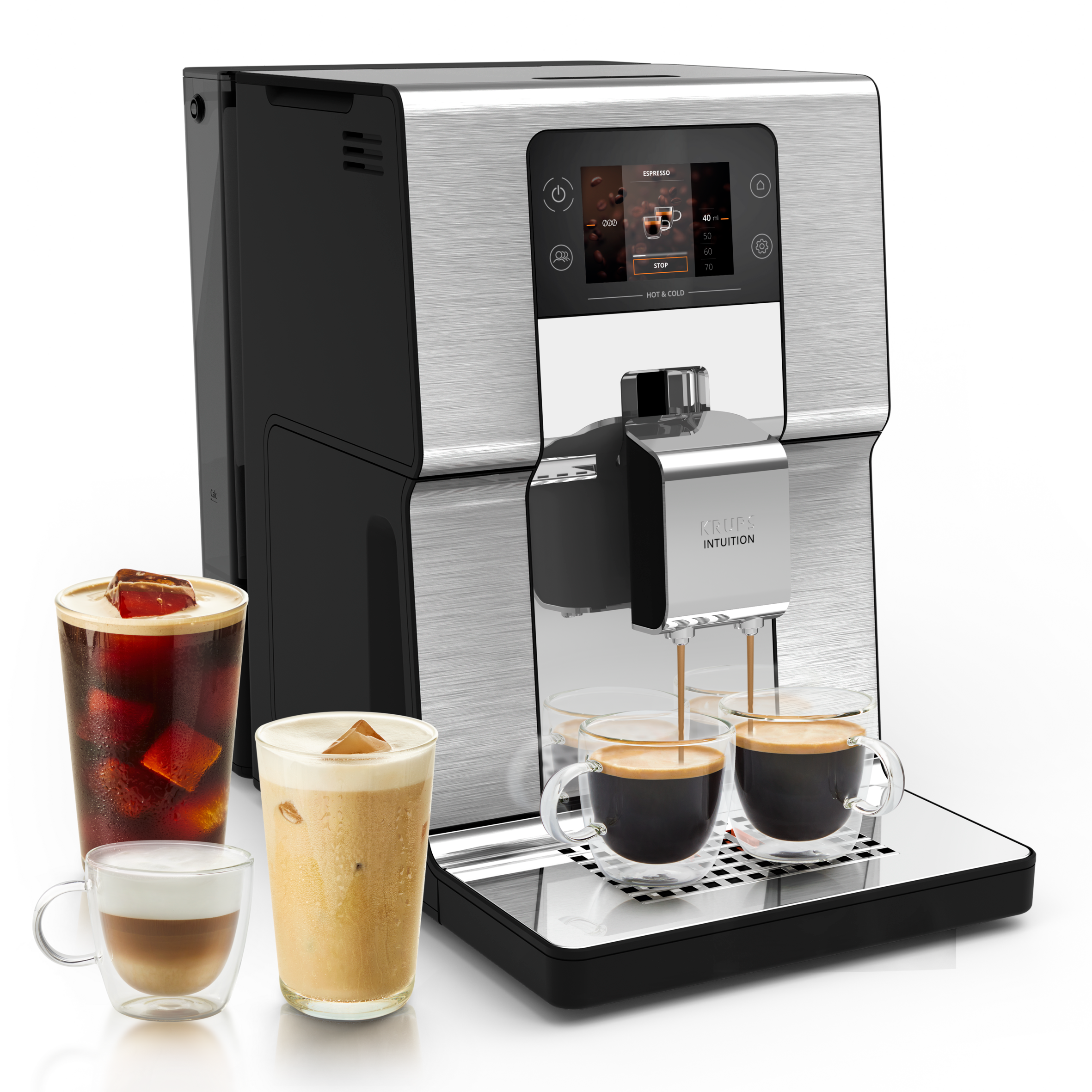 Ekspres do kawy ciśnieniowy KRUPS Intuition Experience Hot&Cold EA879E  