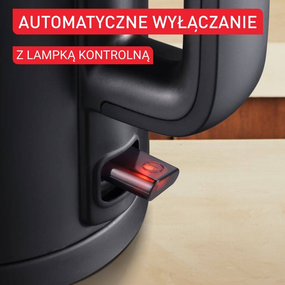 Czajnik Thermo Protect, czajnik elektryczny, bezpieczny w dotyku, wkład w całości ze stali nierdzewnej, czarny