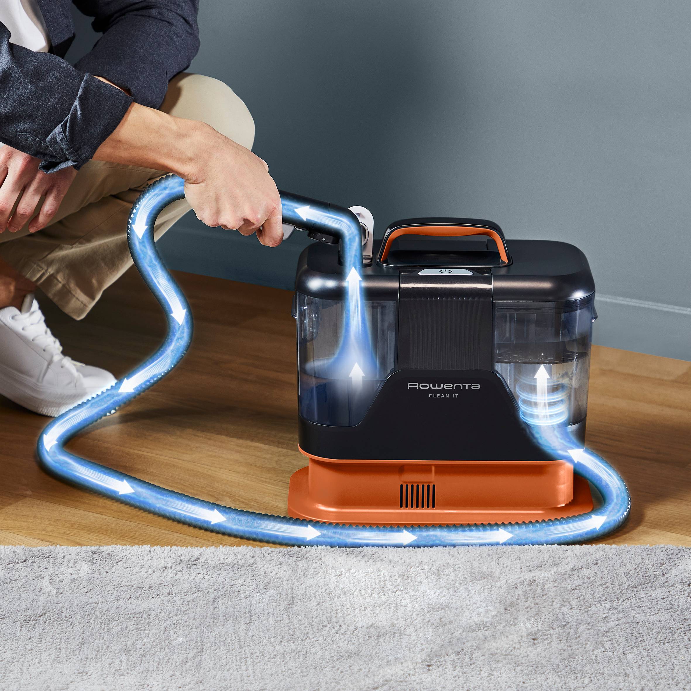 Odkurzacz piorący, Rowenta Clean It IN5011, 3 w 1, 400 W
