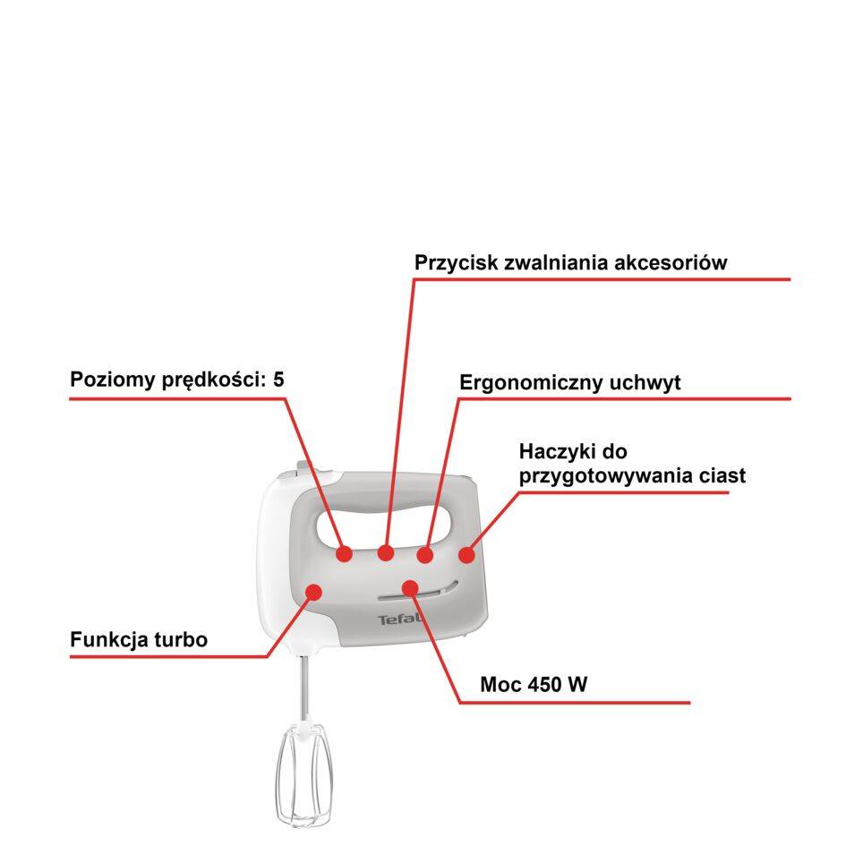 Mikser TEFAL PREP'MIX HT450B38