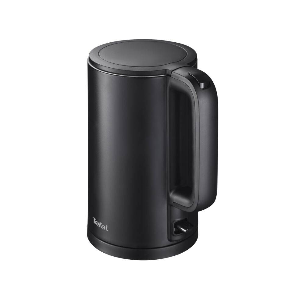 Czajnik Thermo Protect, czajnik elektryczny, bezpieczny w dotyku, wkład w całości ze stali nierdzewnej, czarny