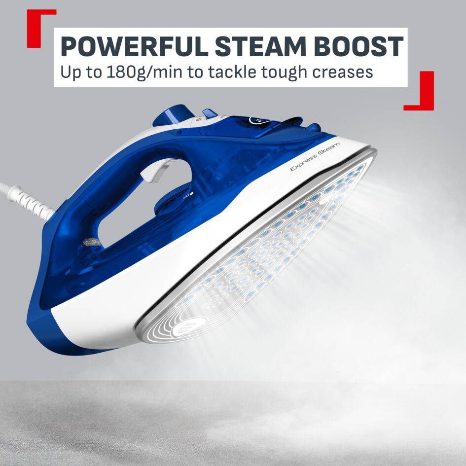 Tefal Express Steam, żelazko parowe, 2400 W, blokada kapania, duża pojemność