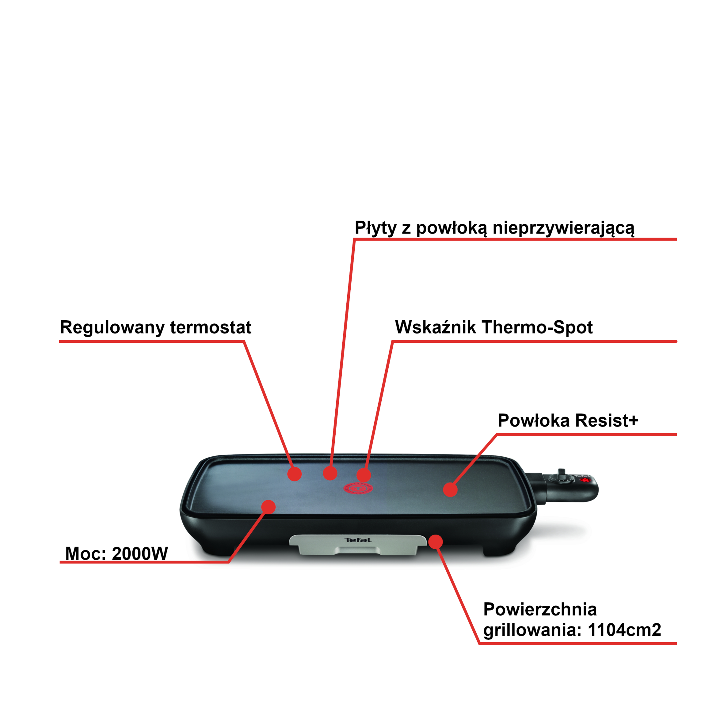 Grill elektryczny plancha TEFAL MALAGA CB5038