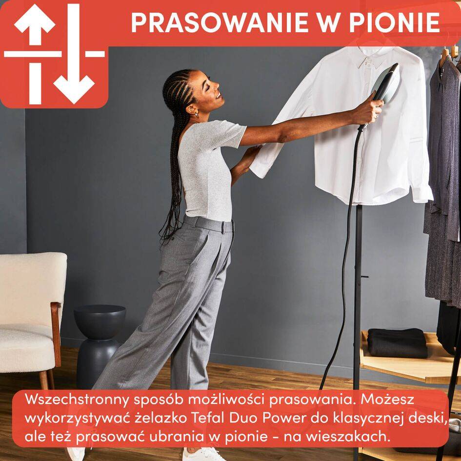 Parownica, Tefal Duo Power, mata do prasowania