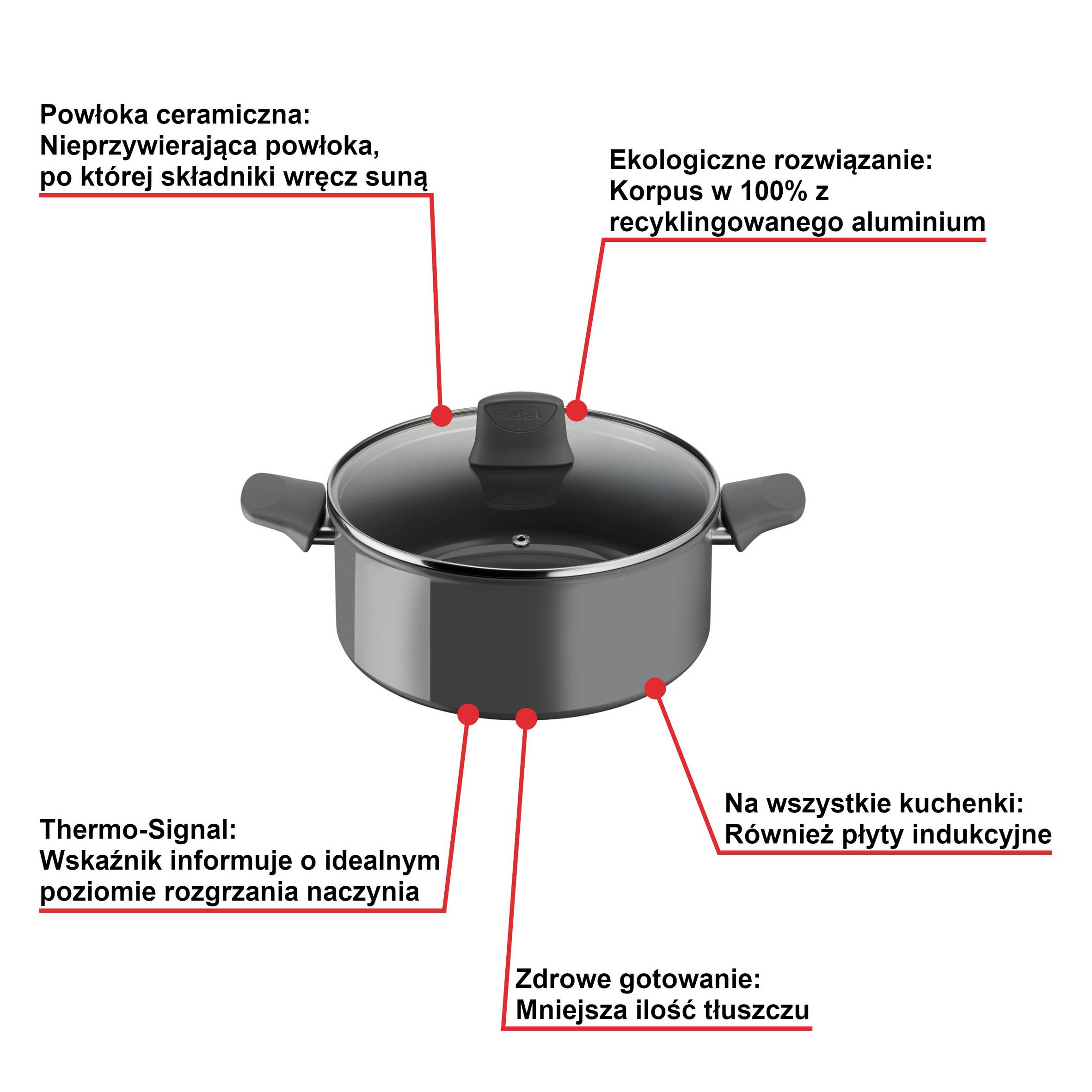Garnek Tefal Renewal 24cm (4,5l)+pokrywka