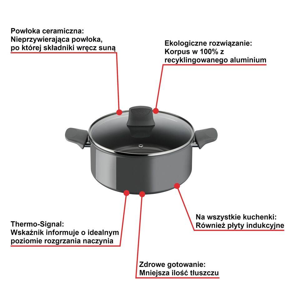 Garnek Tefal Renewal 24cm (4,5l)+pokrywka