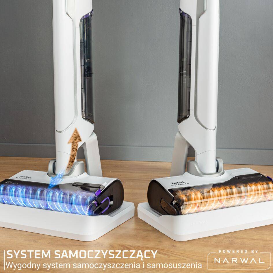 Bezprzewodowy odkurzacz myjący Tefal X-Clean 10, 60 min, samoczyszczenie i suszenie