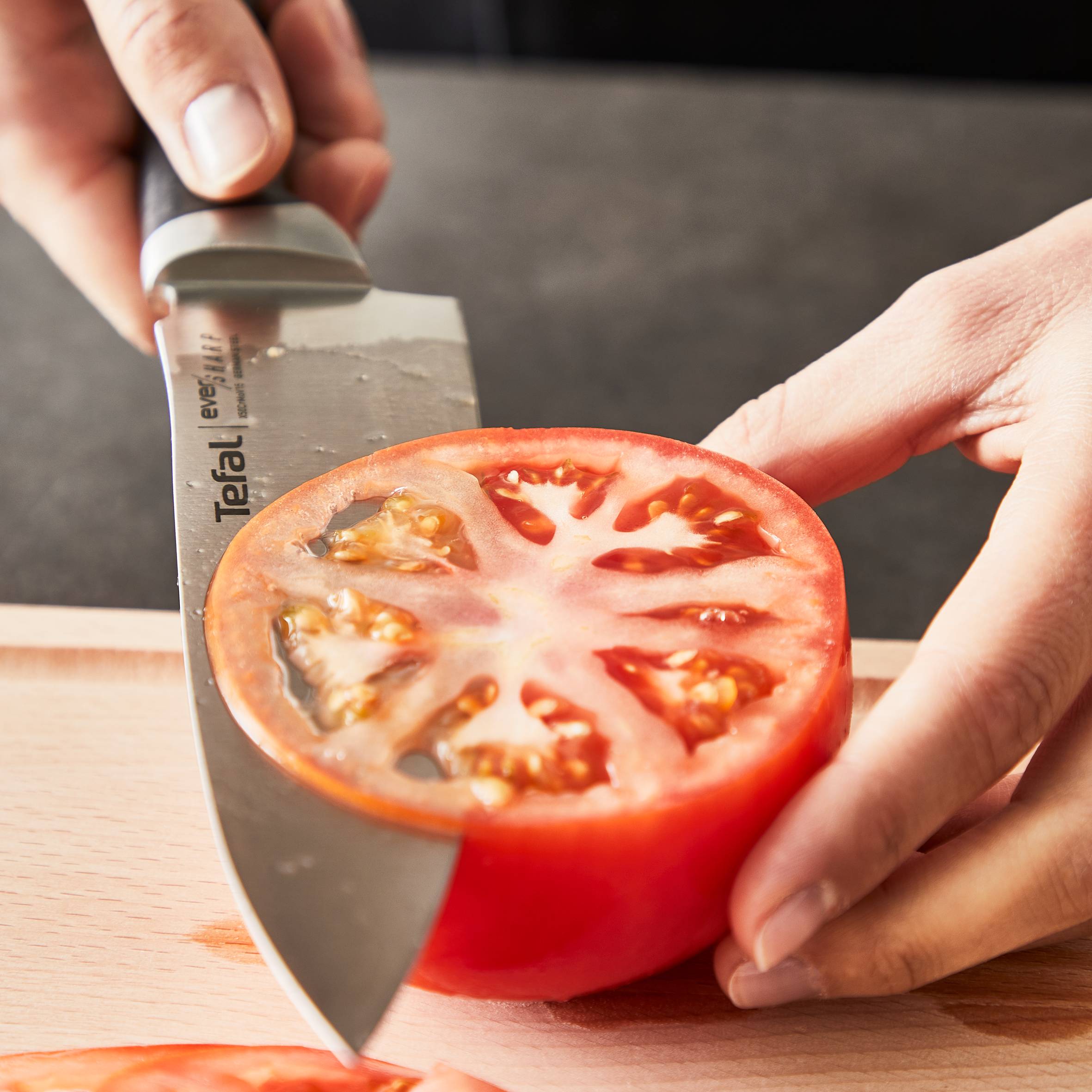 Nóż ze stali nierdzewnej TEFAL EverSharp + ostrzałka