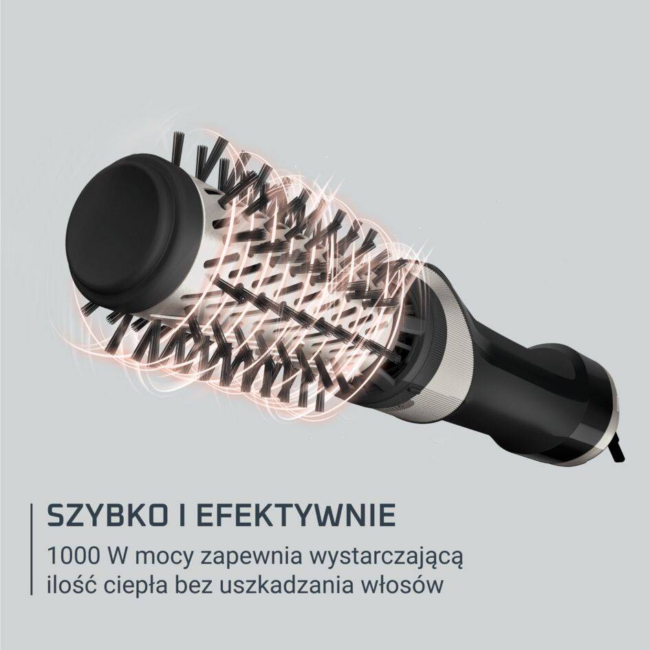 Suszarko-lokówka, Rowenta Brush Activ, obrotowa, ceramiczna, 3 końcówki