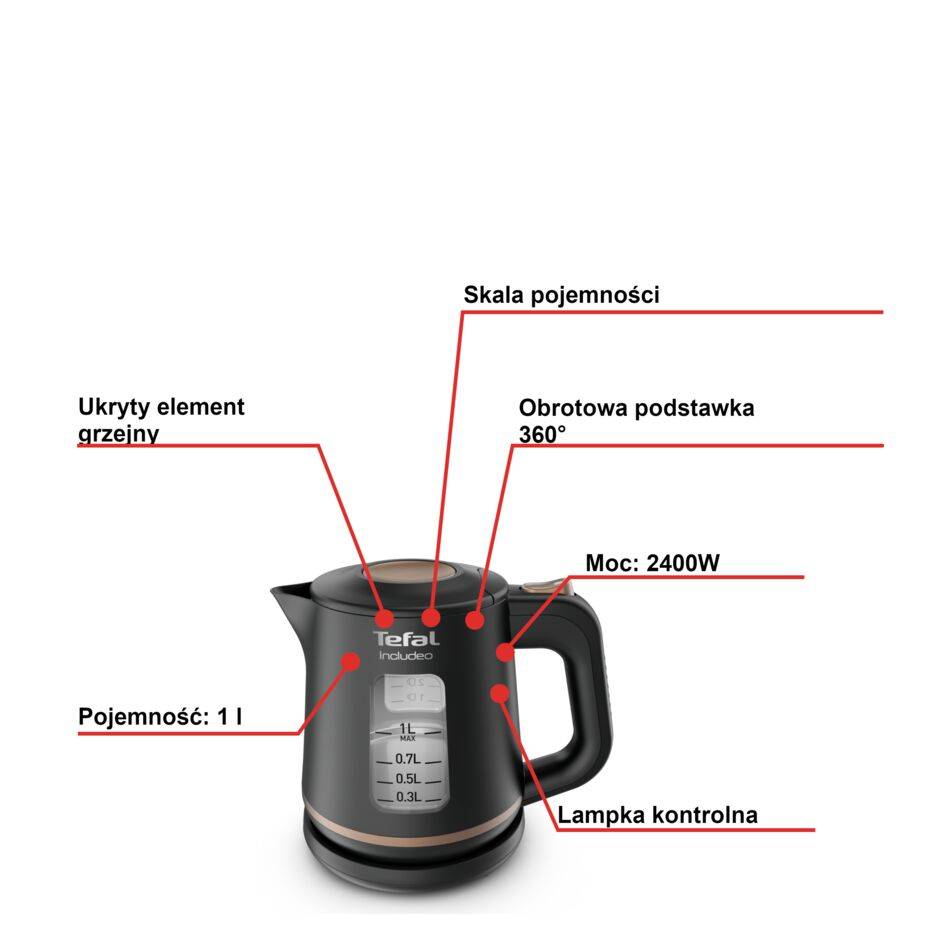 Czajnik elektryczny TEFAL INCLUDEO KI5338