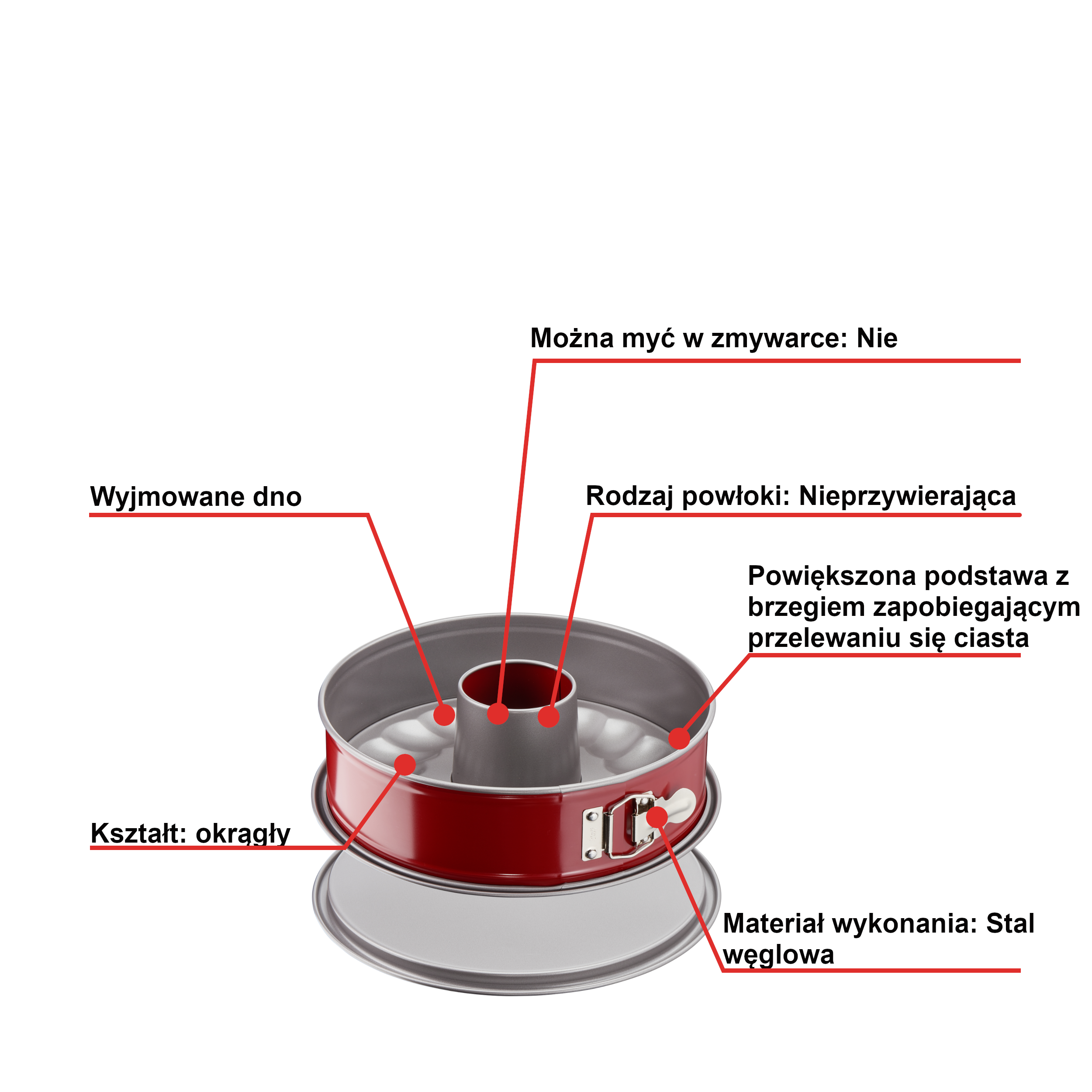 Forma okrągła z otworem TEFAL DELIBAKE 28cm