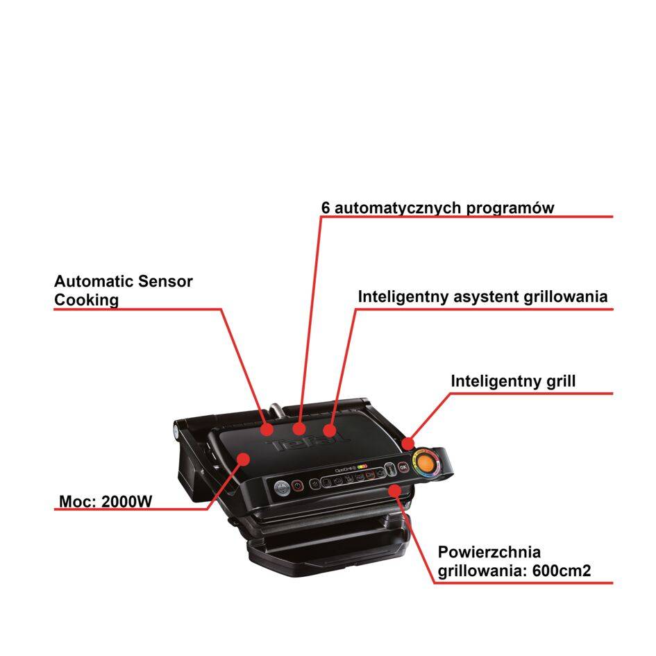 Grill elektryczny TEFAL OPTIGRILL+ SNACKING&BAKING GC7148