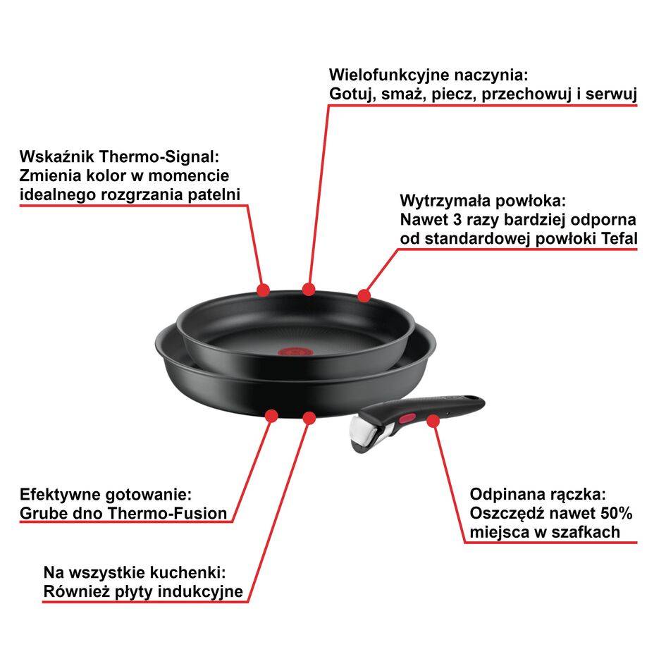 Zestaw patelni TEFAL INGENIO ULTIMATE - 3 elementy